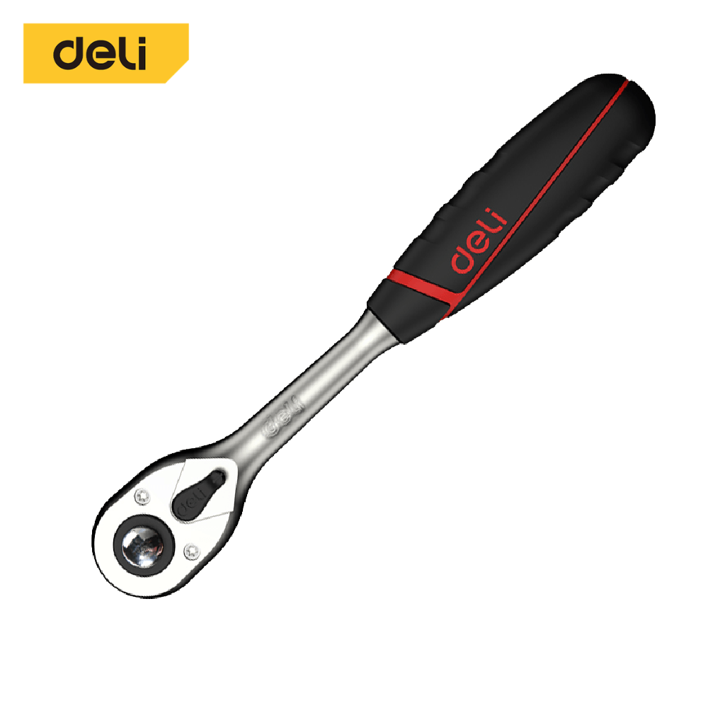 ด้ามขันน็อต DELI EDQ41802-RD-01 1/4นิ้ว สีแดง